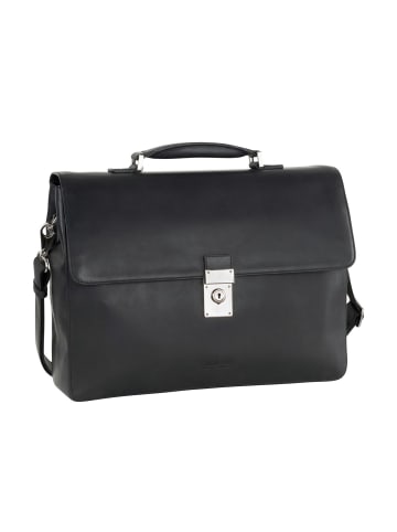 Leonhard Heyden Ottawa Messenger RFID Leder 40 cm Laptopfach in schwarz