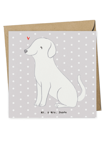 Mr. & Mrs. Panda Glückwunschkarte Labrador Moment ohne Spruch in Grau Pastell