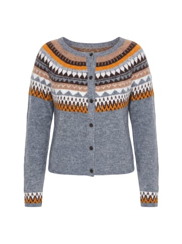 Ulla Popken Strickjacke in grau melange