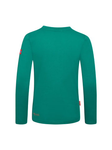 Trollkids Langarm-Shirt Halsafjord (GOTS) in dark cyan