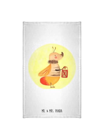 Mr. & Mrs. Panda Gästehandtuch Glühwürmchen ohne Spruch in Weiß