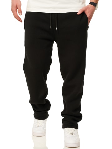 DAILY COTTON Jogginghose - im Straight-Fit als Lange Sweatpants Trainingshose in Schwarz