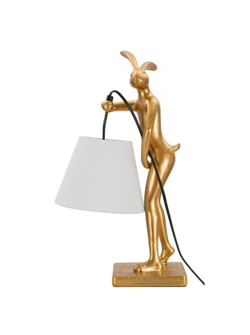 Mauro Ferretti Tischleuchte aus goldenem Kunstharz, 26 x 16 x 47 cm