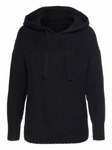 LASCANA Kapuzenpullover in schwarz