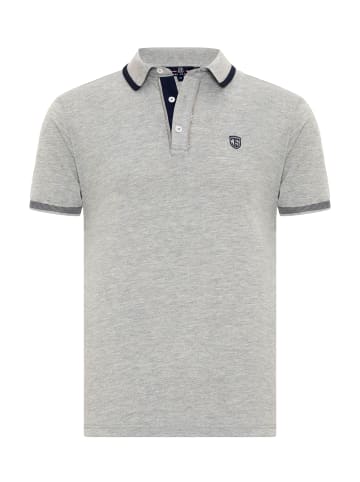JIMMY SANDERS Poloshirt Kurzarm in grau melange