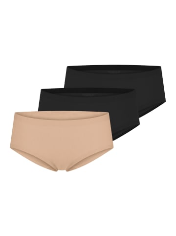 Schiesser Panty Invisible Cotton in Schwarz / braun