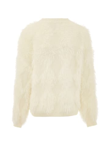 caspio Damen Strickpullover in Wollweiss