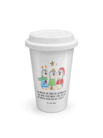 Mr. & Mrs. Panda Kaffeebecher To Go Winterzeit Heilige drei Köni... in Weiß