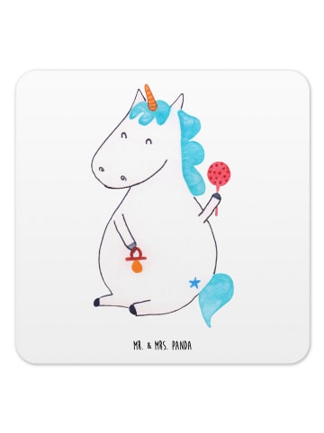 Mr. & Mrs. Panda Untersetzer Einhorn Baby ohne Spruch in Weiß