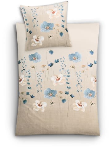 Kleine Wolke Bettwäsche Satin Malva in sandbeige