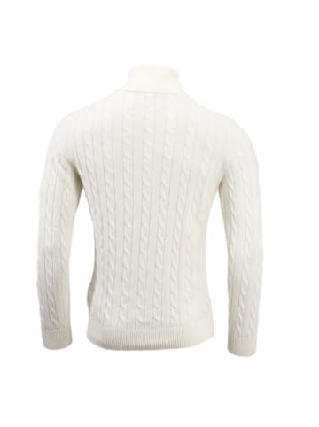 Gant COTTON CABLE TURTLE NECK in Cream