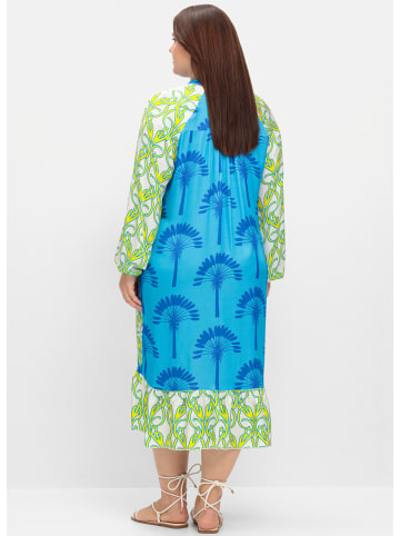 sheego Druckkleid in gelb-gemustert