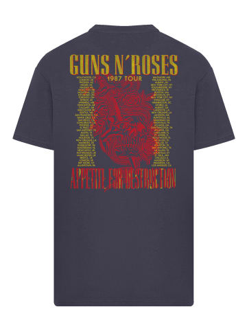 F4NT4STIC Oversize T-Shirt Guns N' Roses 1987 Tour Vintage Rock in marineblau