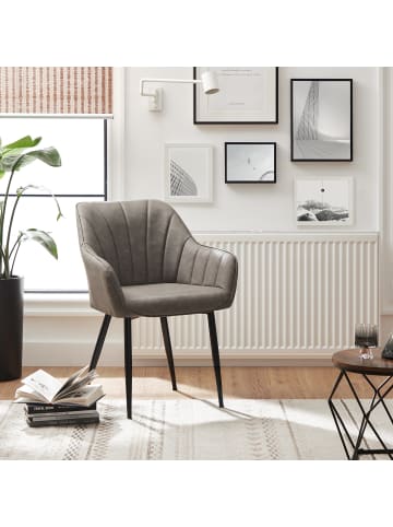 SONGMICS Esszimmerstuhl Tyra in dunkelgrau - (B)62.5 x (H)85 x (T)60 cm