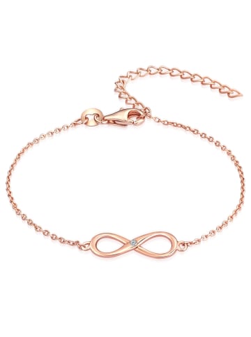 Lulu & Jane Diamant-Armband Infinity Sterling Silber Diamant in roségold