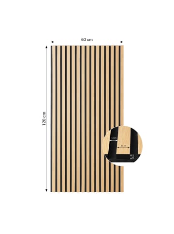Homestyle4u Akustikpaneel 60x120 2er Set in Braun