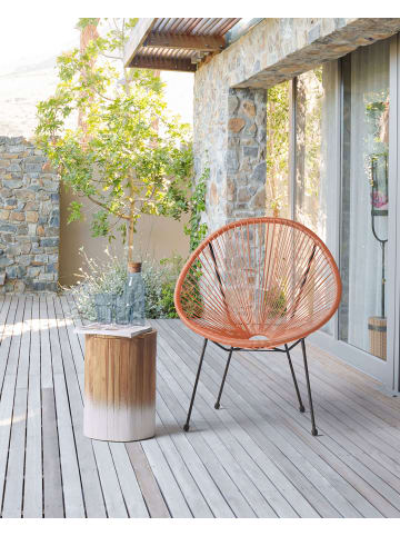 Beliani Cocktailsessel ACAPULCO II in Orange/Schwarz - (W) 70 x (H) 87 x (L) 90 cm