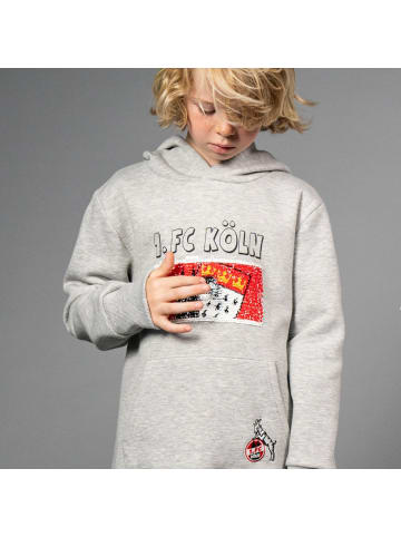 Fußballverein 1. FC Köln Kinder Hoodie "Hoodie Wendelinstraße" in Grau