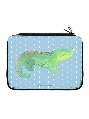 Mr. & Mrs. Panda Etui Krokodil ohne Spruch in Blau Pastell