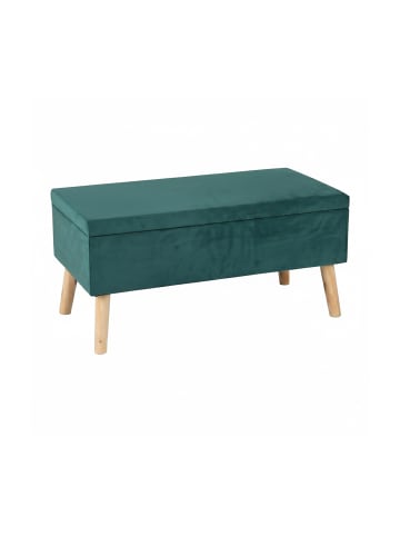 relaxdays Sitzbank im Dunkelgrün - (B)80 x (H)41 x (T)40 cm