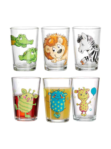 Ritzenhoff & Breker 6er Set Kindergläser Happy Zoo Monsterchen in 205 ml in bunt