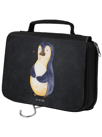 Mr. & Mrs. Panda Kosmetiktasche Pinguin Diät ohne Spruch in Kreidetafel