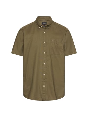 Camel Active Kurzarmhemd aus Leinenmix in Grün