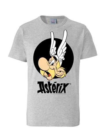 Logoshirt T-Shirt Asterix - Portrait in grau-meliert