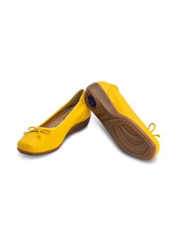 VITAFORM Echt Leder & Textil Sneaker in zitrone