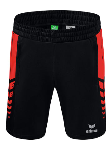 erima Six Wings Shorts in schwarz/rot