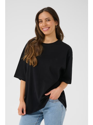 Cream T-Shirt kurzarm CROkina Baggy fit in Pitch Black