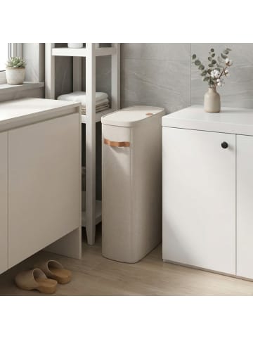 SONGMICS Wäschekorb Brosi in Beige - (B)22 x (H)75 x (T)39 cm