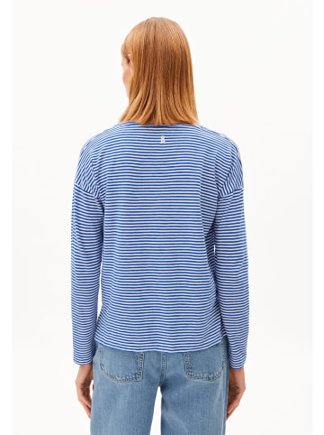 armedangels Langarmshirt Xianaa in blau weiß