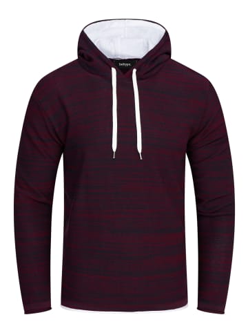 behype Kapuzensweatshirt NATHANAEL in Bordeaux