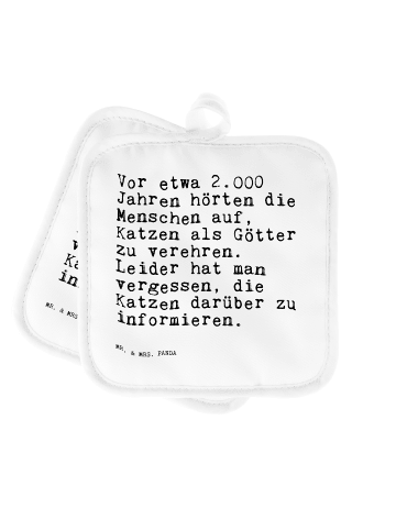 Mr. & Mrs. Panda Topfuntersetzer Vor etwa 2.000 Jahren... mit Sp... in Weiß