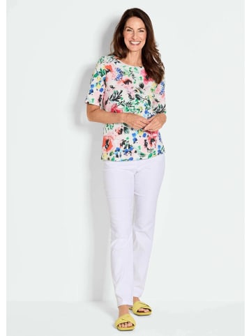 GOLDNER Florales Shirt in bunten Farben mit Halbarm in bunt / gemustert