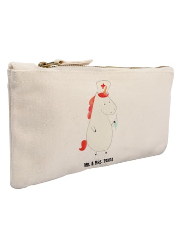 Mr. & Mrs. Panda Kulturtasche Einhorn Krankenschwester ohne Spruch in Weiß