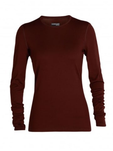 icebreaker Langarmshirt W 200 Oasis LS Crewe in Bordeaux