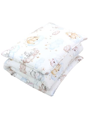 TupTam Kinder Bettdecken Set Gemustert in blau/braun