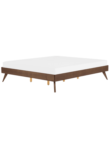 Beliani Doppelbett BERRIC in Braun - (W) 187 x (H) 38 x (L) 202 cm