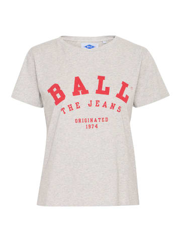 BALL Kurzarm-Bluse BAMALDINI Regular fit in Medium Grey Melange