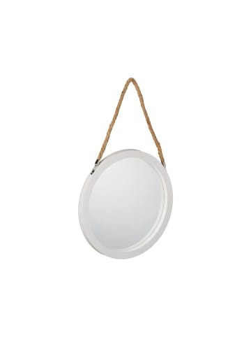 Wandspiegel in Weiß/ Natur - Ø 35 cm