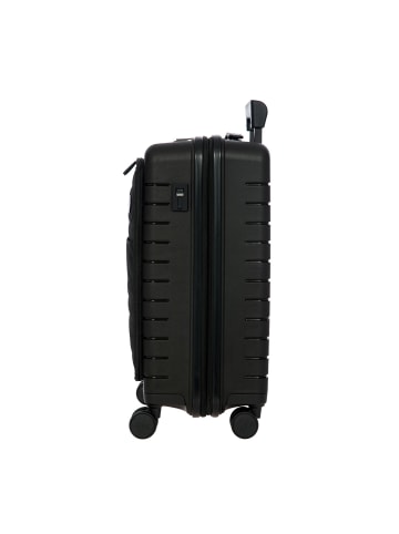 BRIC`s Ulisse 4 Rollen Kabinentrolley 55 cm mit Dehnfalte black