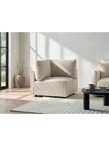 Beliani Sofaelement MESNALI in Weiß/Schwarz - (W) 91 x (H) 84 x (L) 91 cm