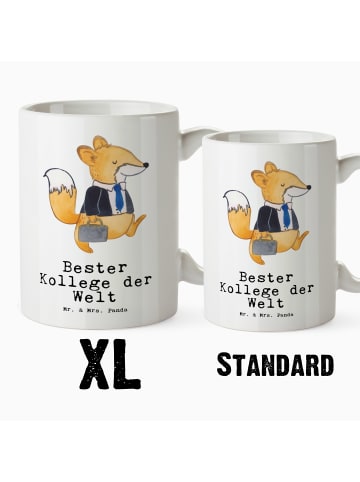 Mr. & Mrs. Panda steingut tasse Fuchs Bester Kollege der Welt mi... in Weiß