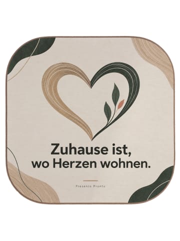 Mr. & Mrs. Panda Glasuntersetzer Herz modern Design mit Spruch in Weiß