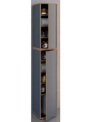 VCM  XL Holz Großer Schuhschrank Schuhkommode Salia B30 in Anthrazit