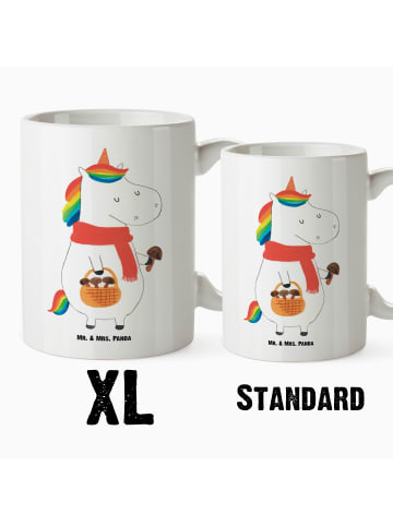 Mr. & Mrs. Panda Keramikbecher Einhorn Pilz ohne Spruch in Weiß