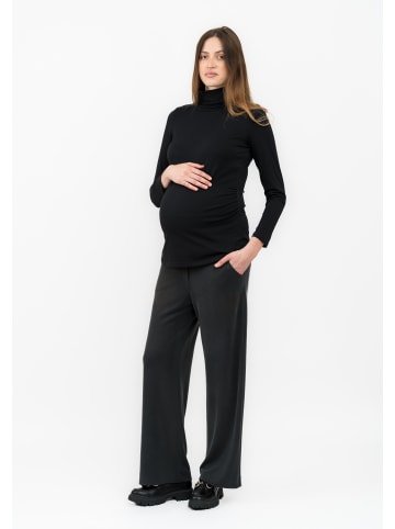 Cool Mama Umstands-Rollkragenpullover Basic in SCHWARZ