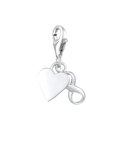 Nenalina Charm 925 Sterling Silber Herz, Infinity in Silber